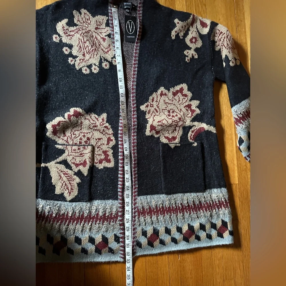 Vertigo Paris Floral and Geometric Duster, Size XL, NWT